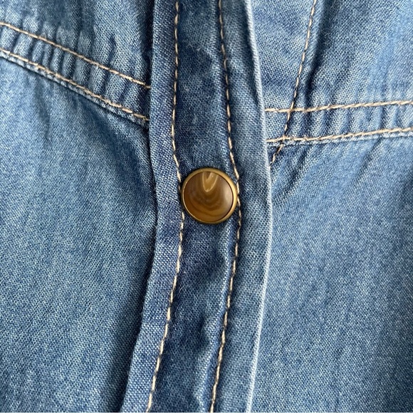 Pendleton Blue Denim Shirt button down western style jean shirt - Picture 3 of 9